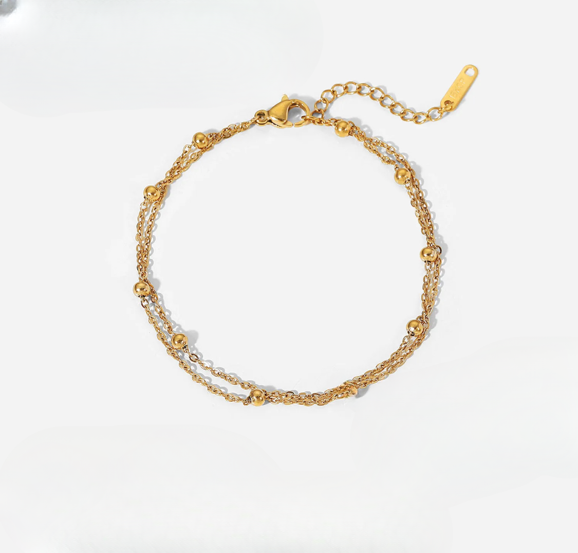 Double Layered Beaded Bracelet