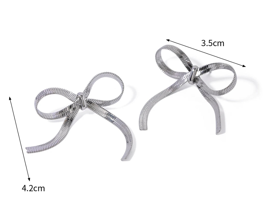 Silver Bow Studs