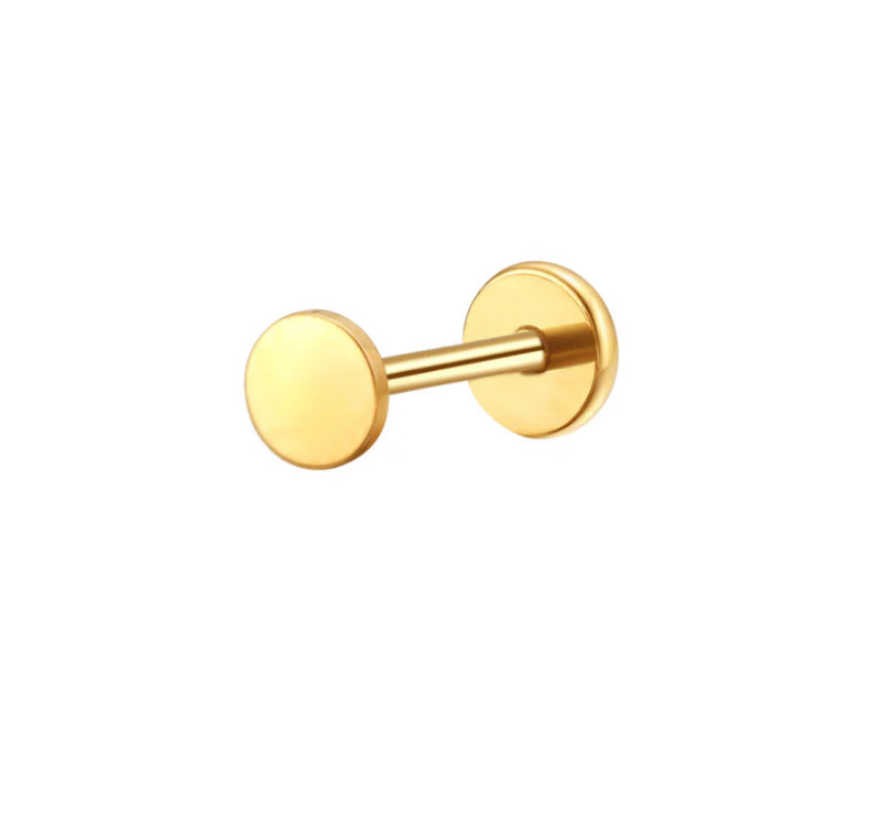 Flat Dot Gold Solo Stud