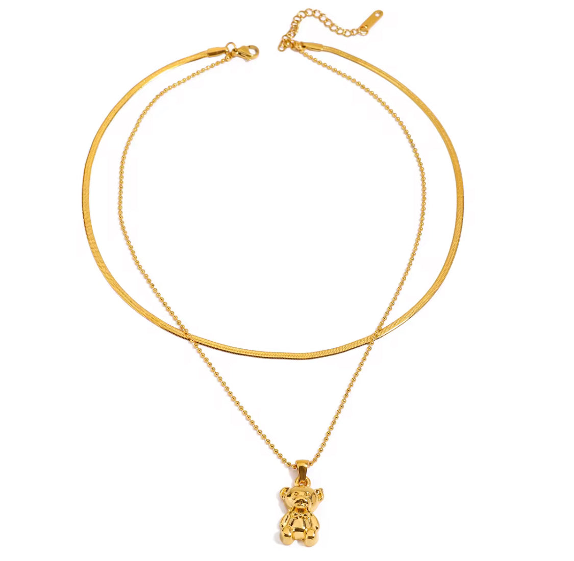Teddy Bear Stack Necklace