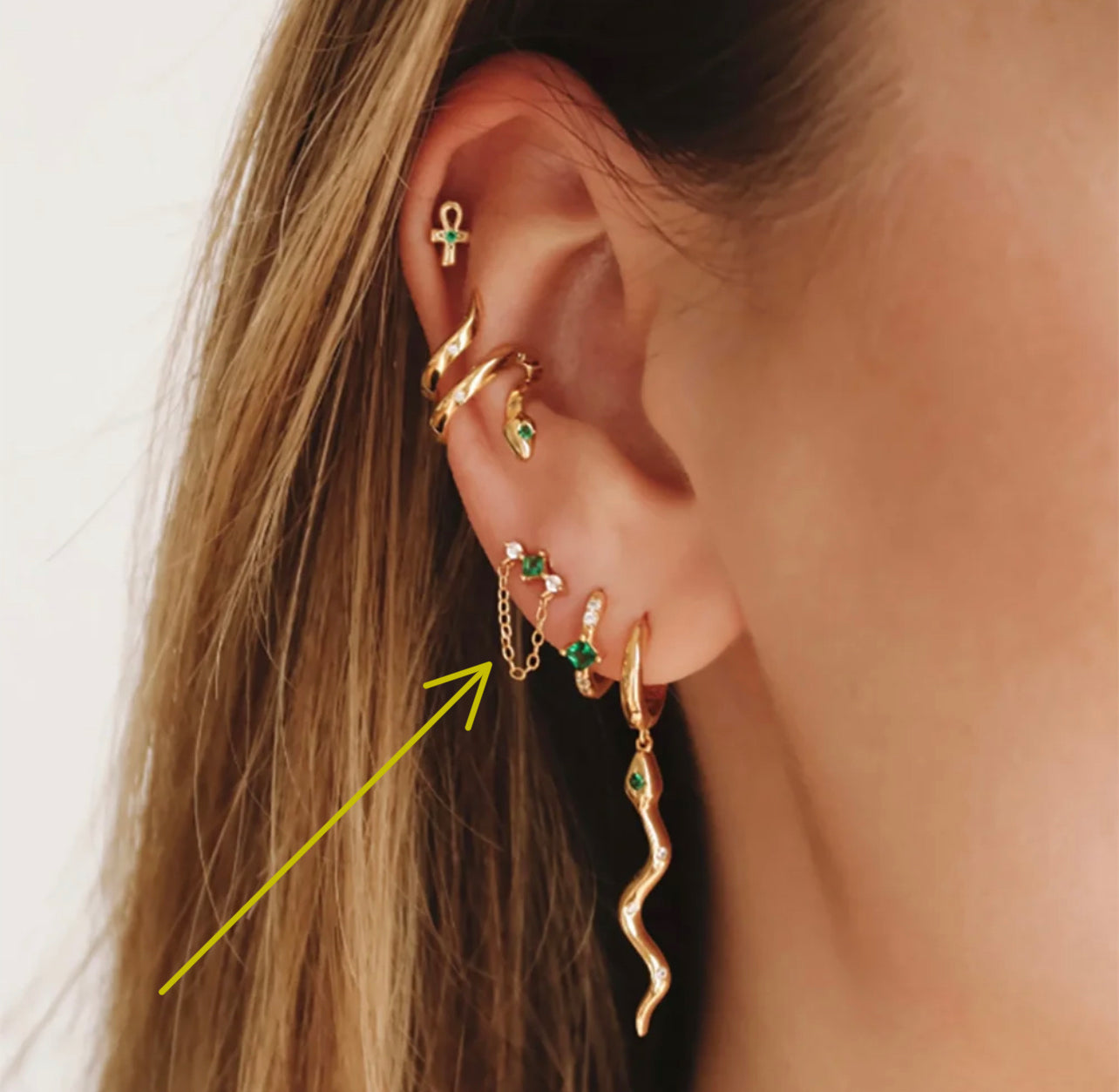 Dorothy Chain Studs