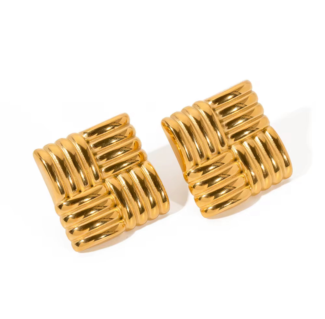 Woven Square Studs