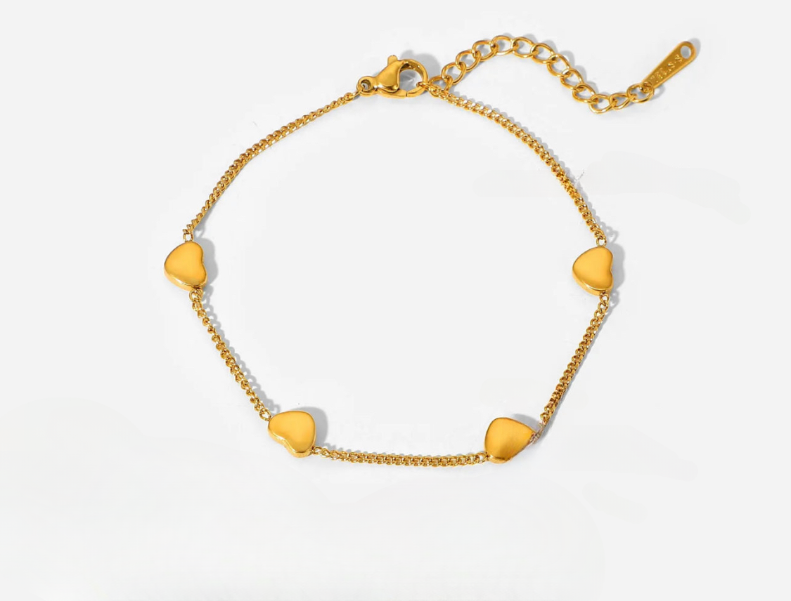 Cupid Gold Heart Bracelet