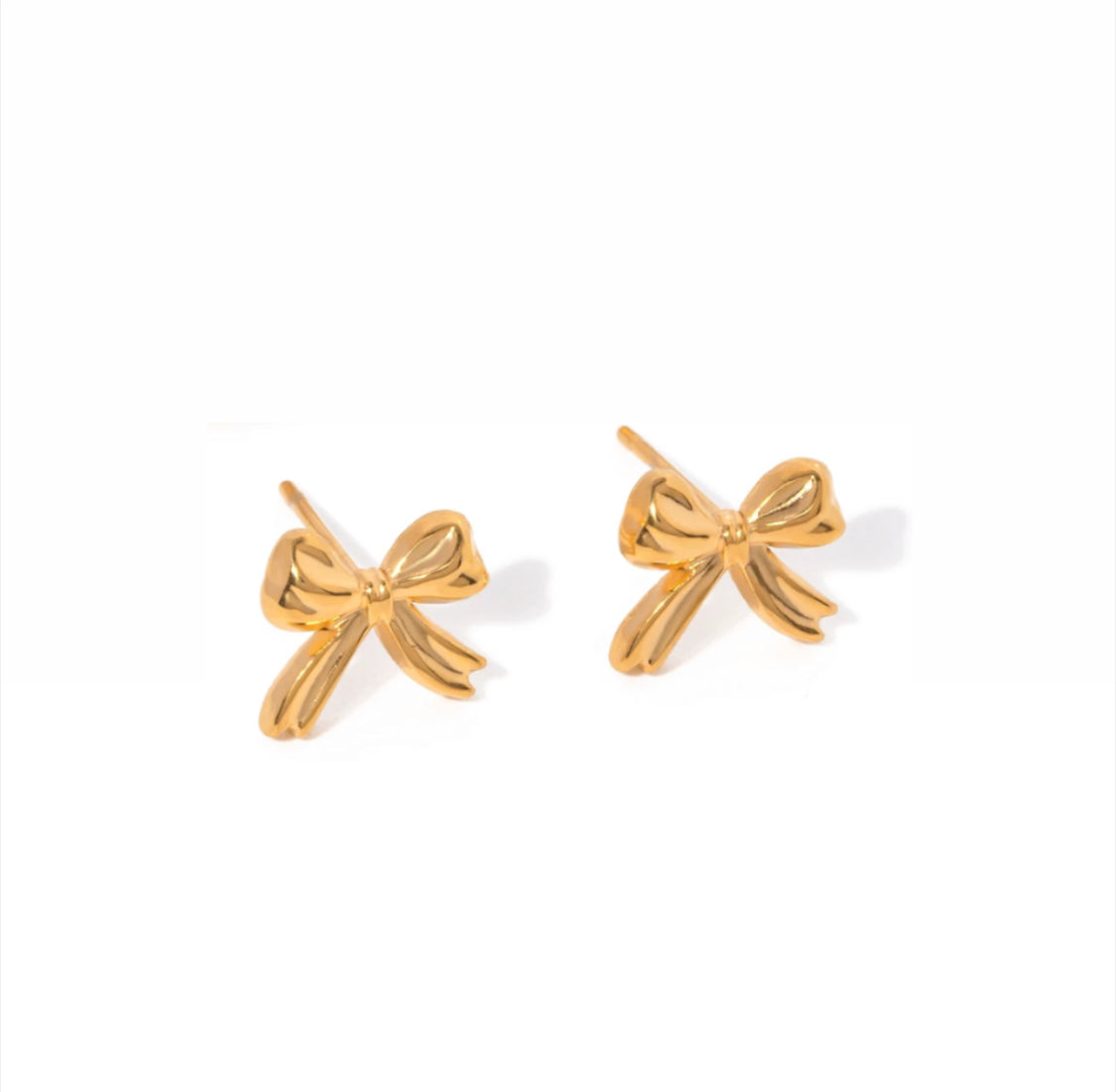 Small Gold Bows Studs