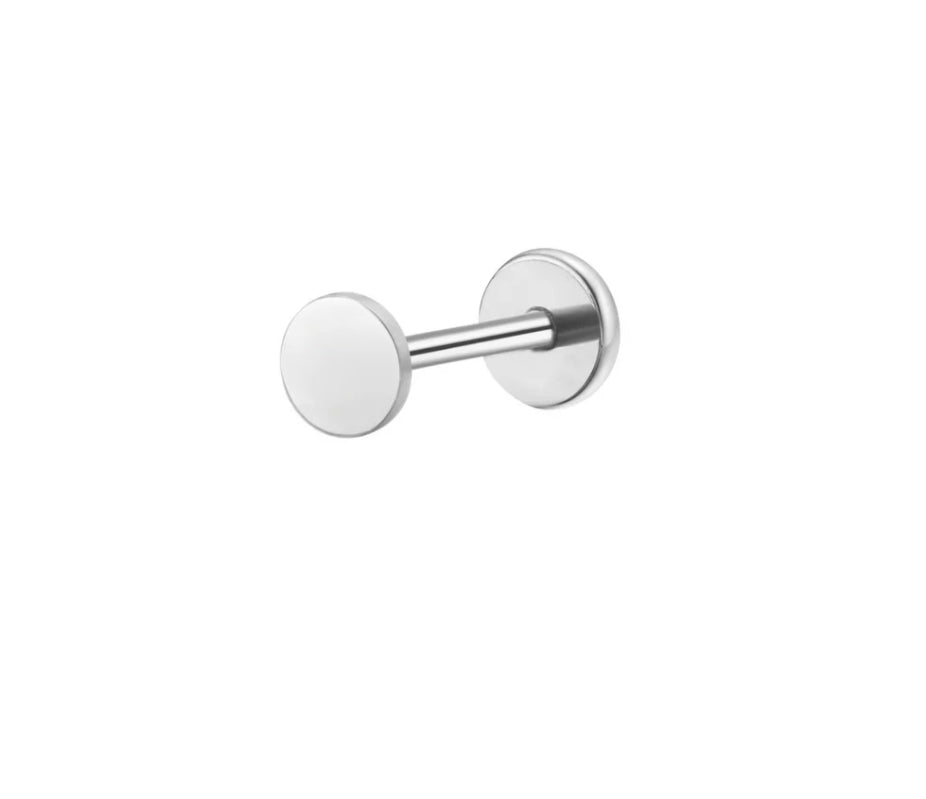 Flat Dot Silver Solo Stud
