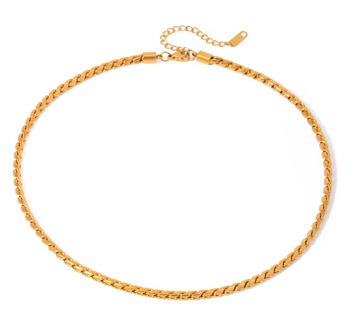 Gold Twine Chain Necklace
