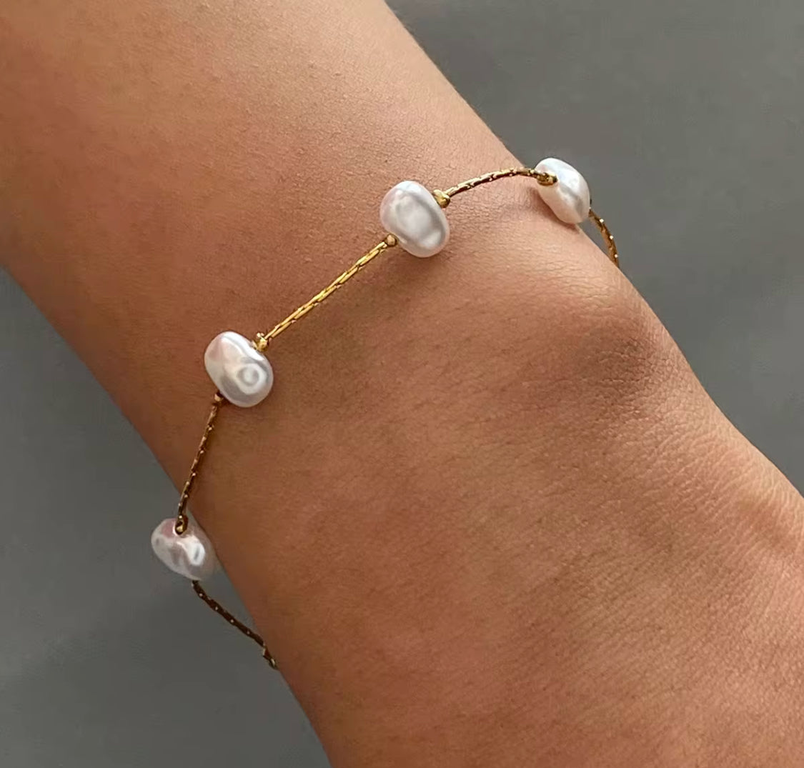 Pearl Charm Bracelet