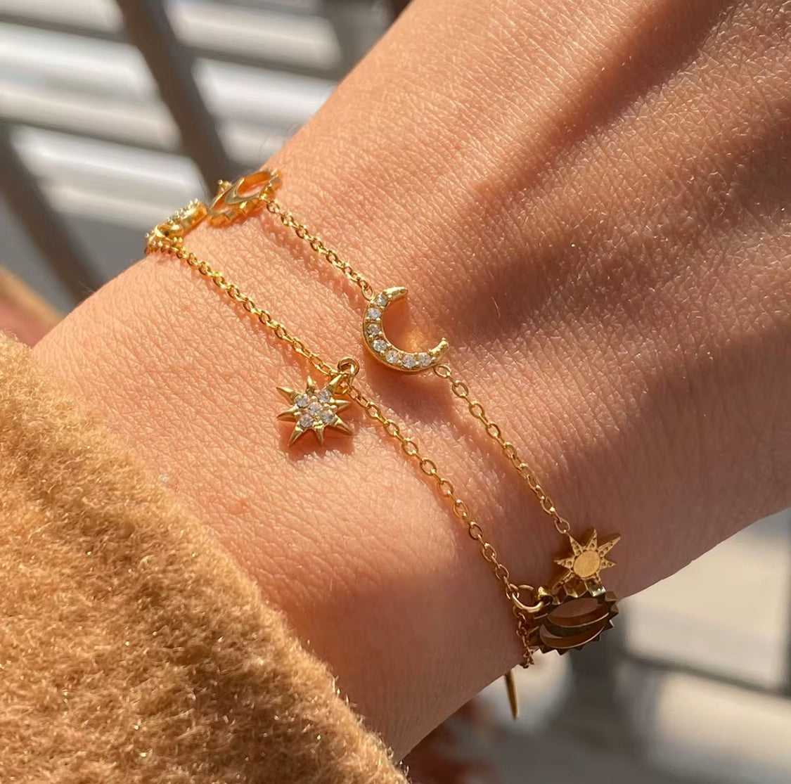 Dainty Celeste Charm Bracelet