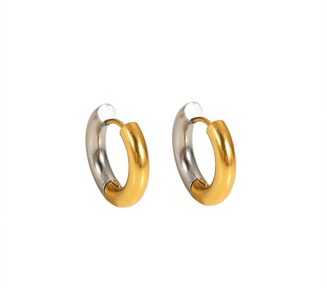Mixed Metal Infinity Hoop