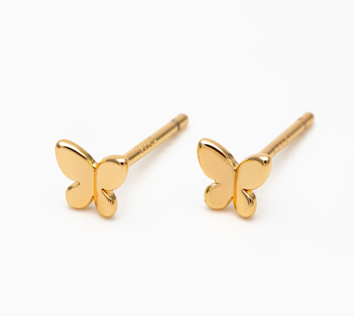 XS Butterfly Gold Studs