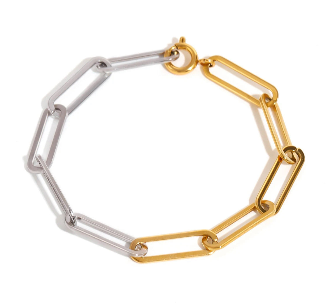 Equal Mixed Metal Bracelet
