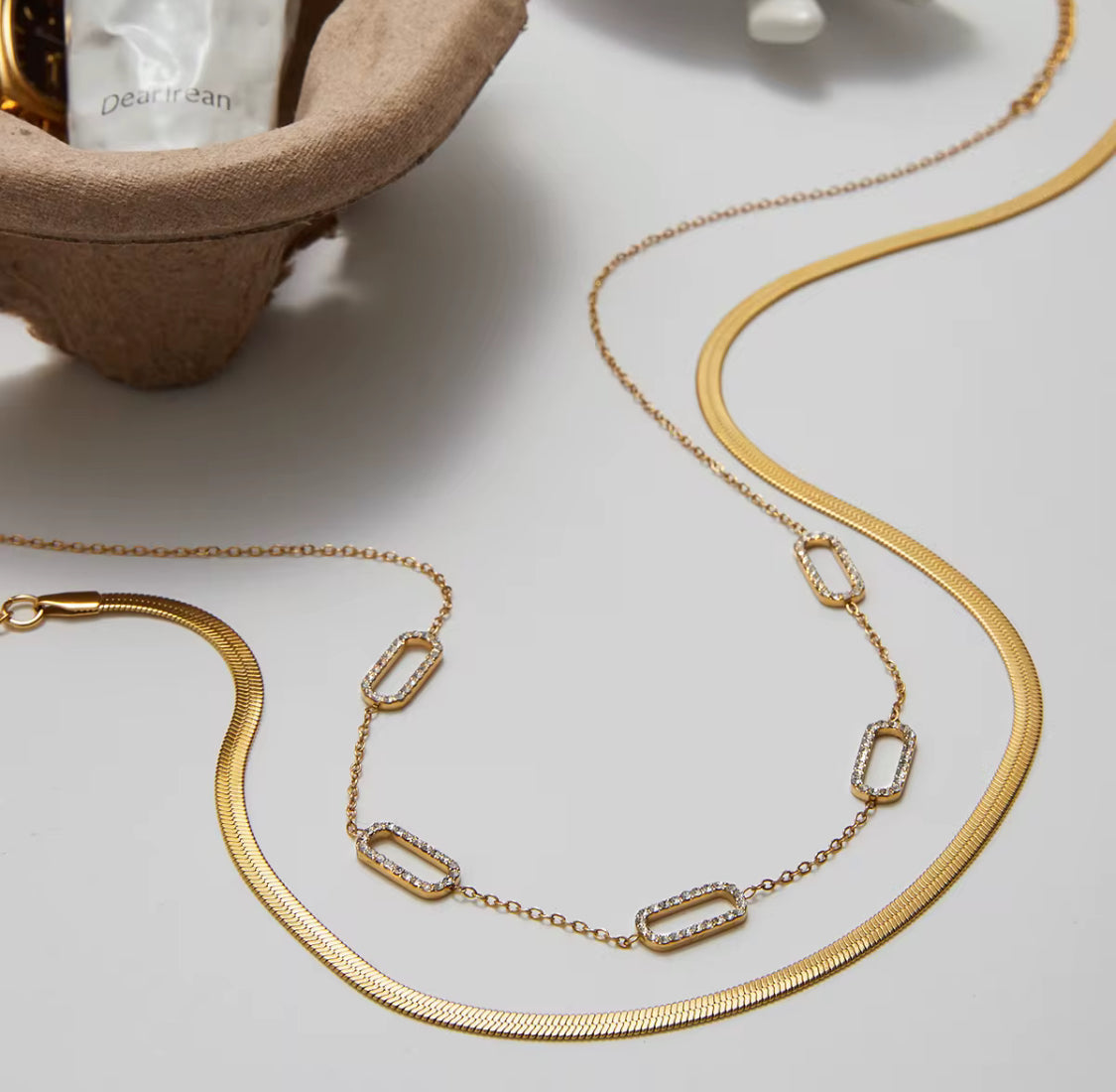 Stoned Oval Chain