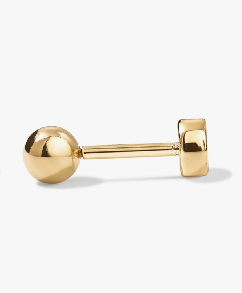 Round Dot Gold Solo Stud