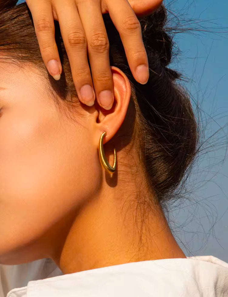 Golden Coil Hoops