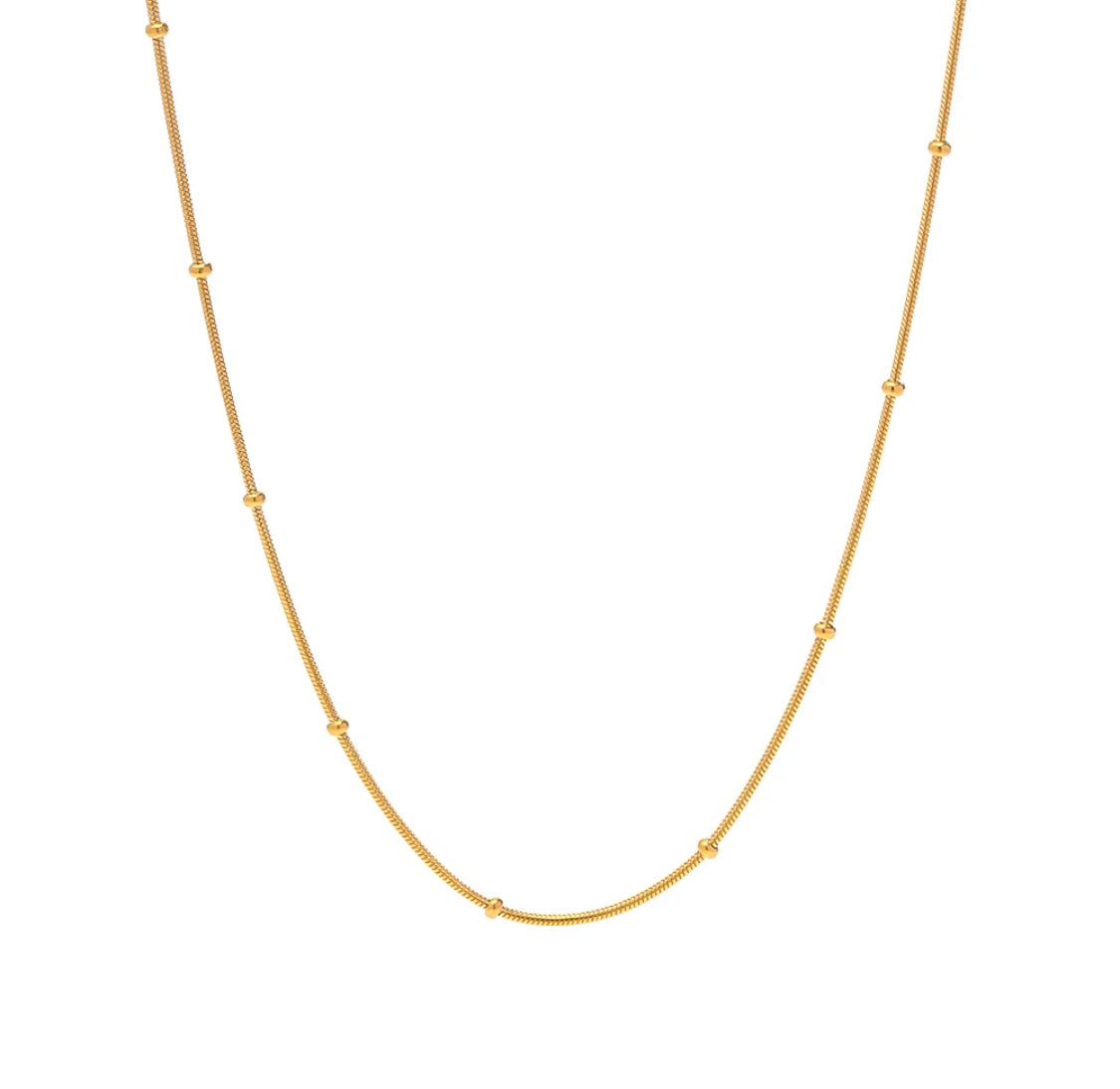 Snake and Ball Gold Chain