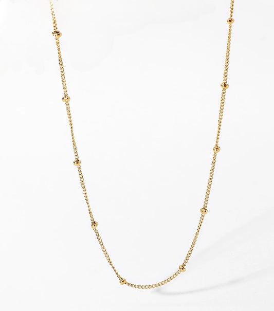 Gold Beaded Link Chain