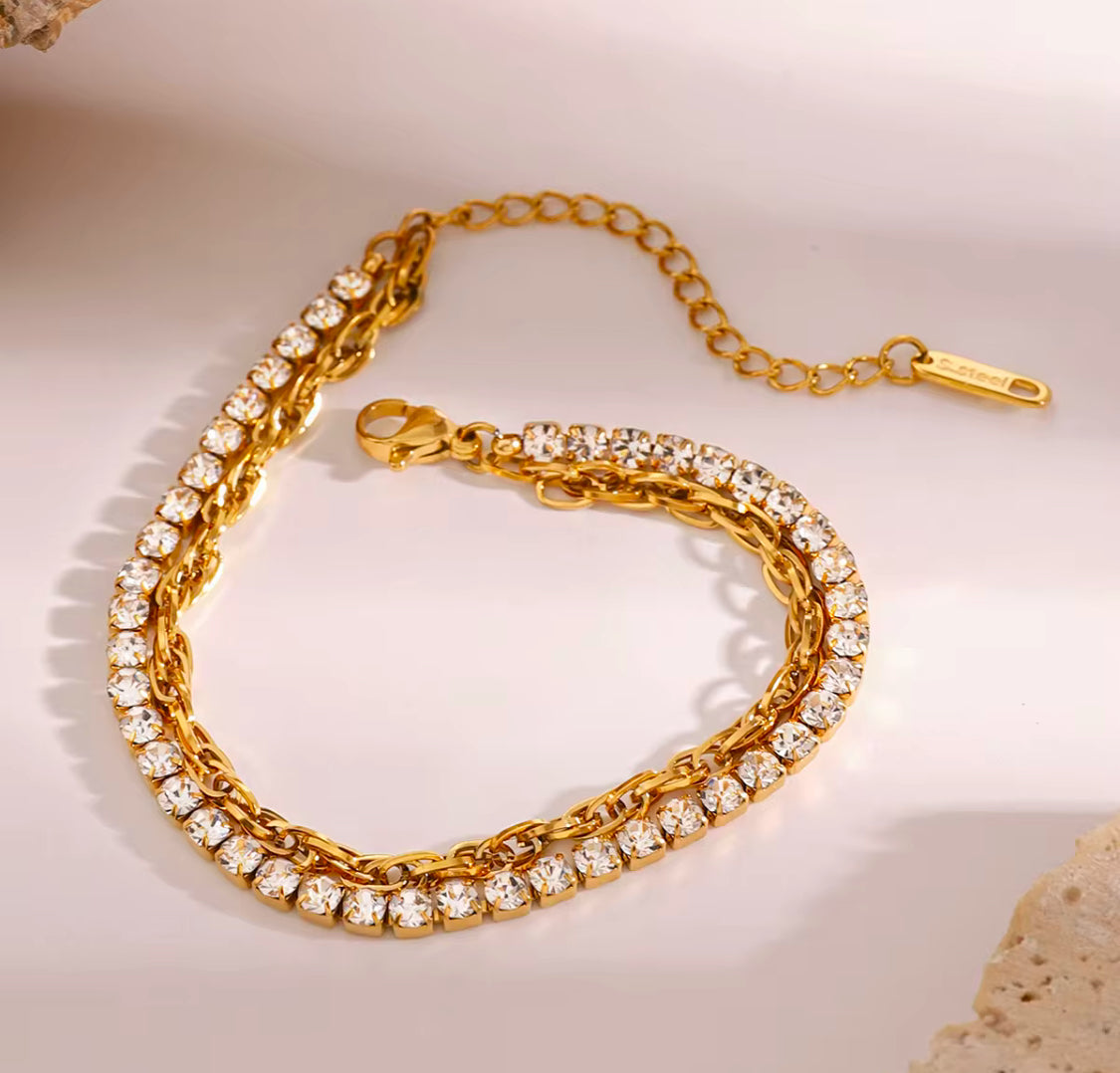 Chain & Stone Bracelet