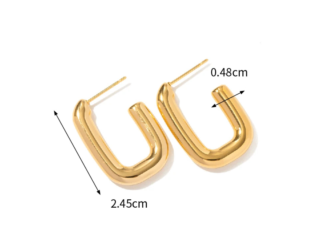 Thick J Gold Hoops