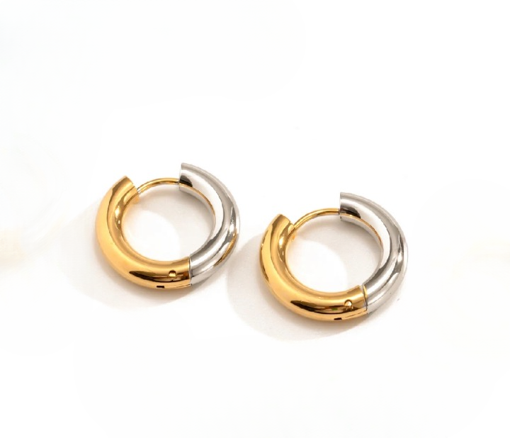 Mixed Metal Infinity Hoop