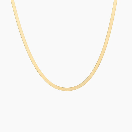Medium Gold Herringbone Necklace