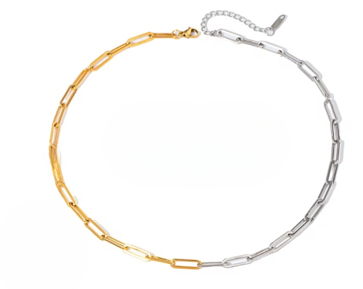 Mixed Metal Chain Necklace