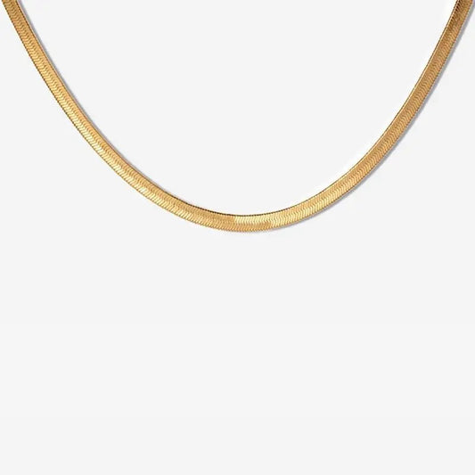 Wide Gold Herringbone Chain