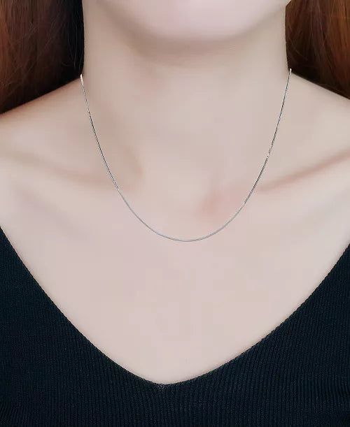 Round Snake Silver Chain