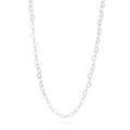 Silver Tone Hollow Heart Chain