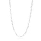 Silver Tone Hollow Heart Chain