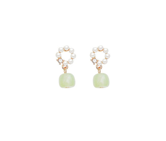 Pearl Floral and Green Drops