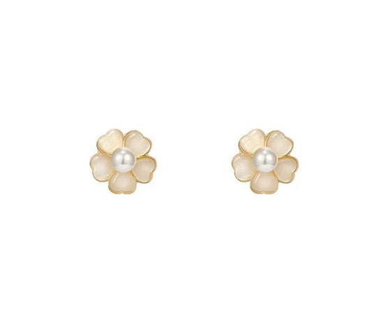 Pearl and Petals Studs