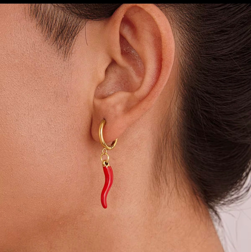 Red Italian Horn Huggies