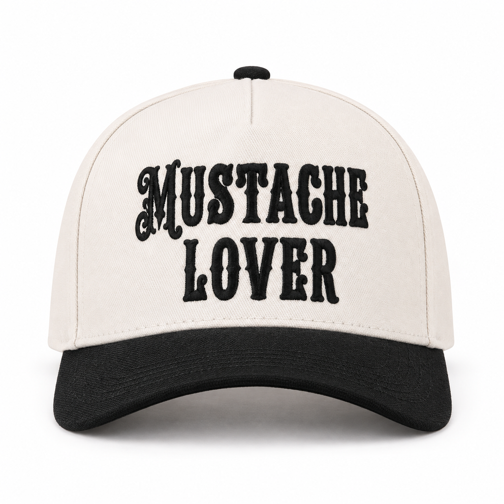 Mustache Lover Hat- Black