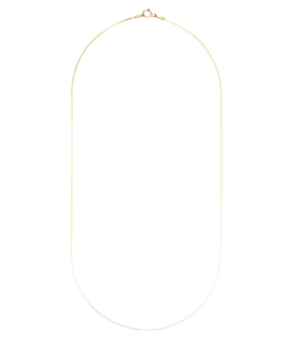 Dainty Herringbone Gold Necklace