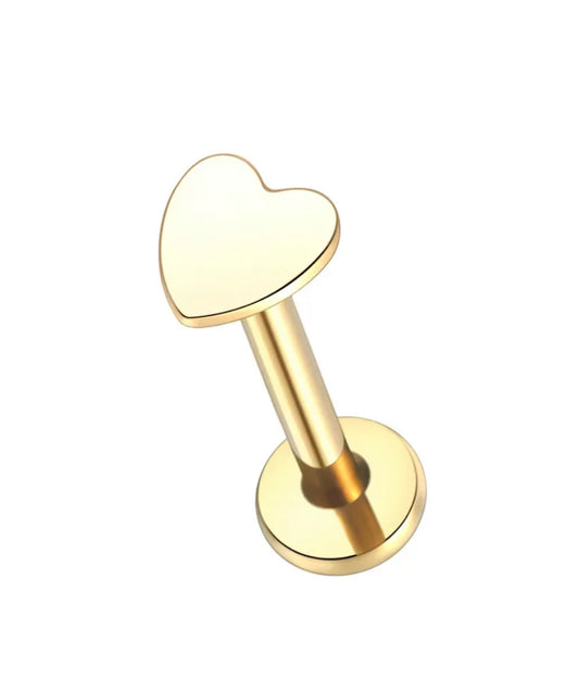 Small Heart Gold Solo Stud