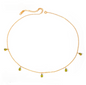 Green Pear Gold Necklace