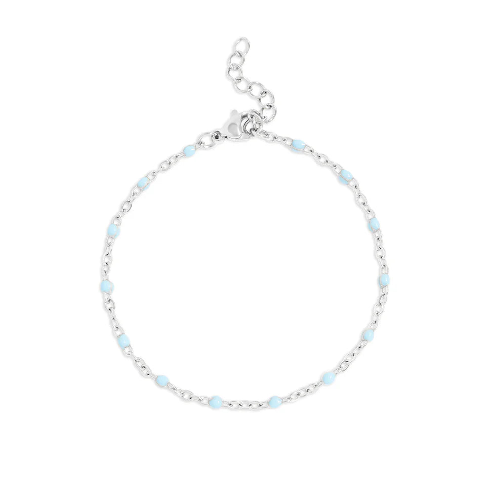 Light Blue Beaded Bracelet