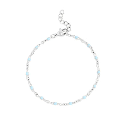 Light Blue Beaded Bracelet