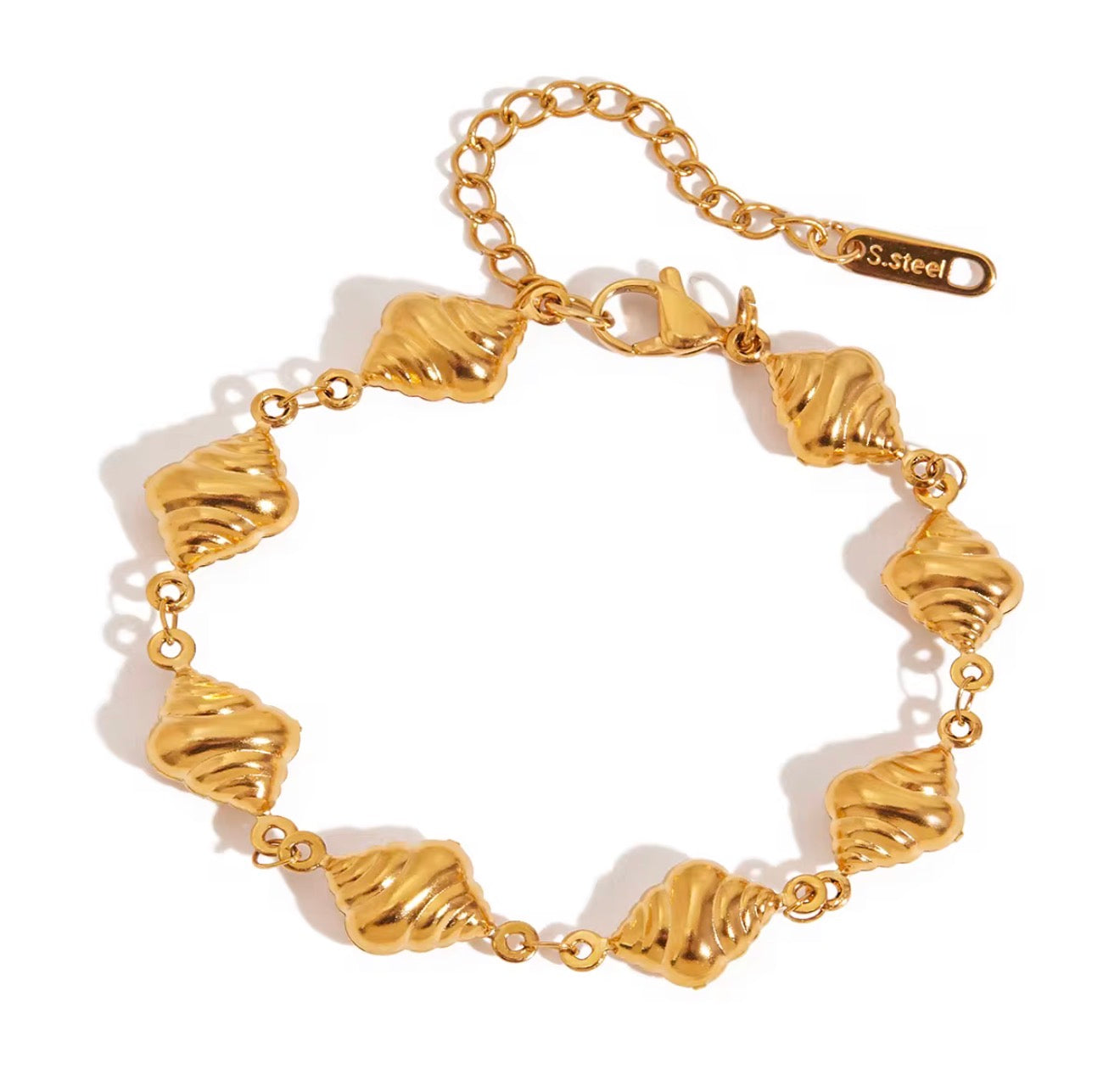 Golden Shell Link Bracelet