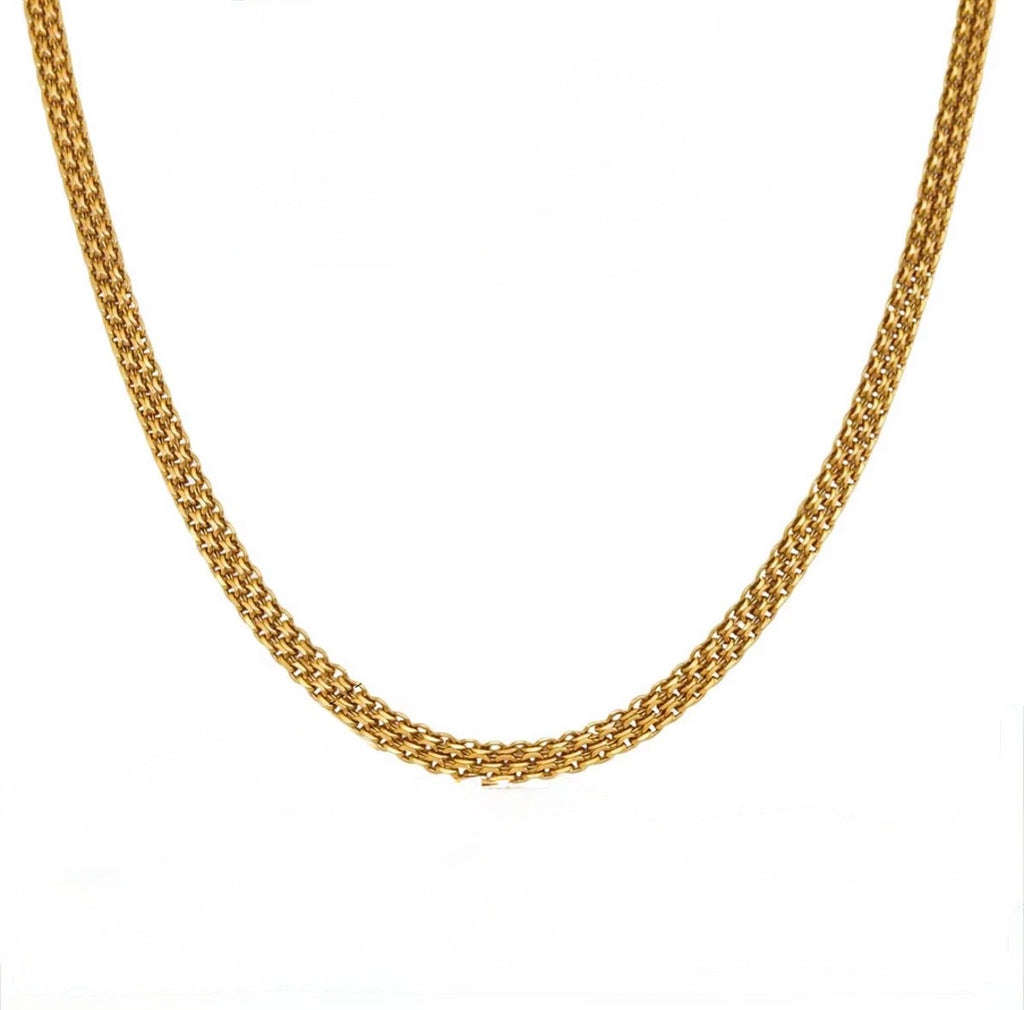 Triple Gold Mesh Chain