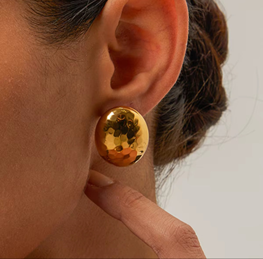 Textured Oval Studs