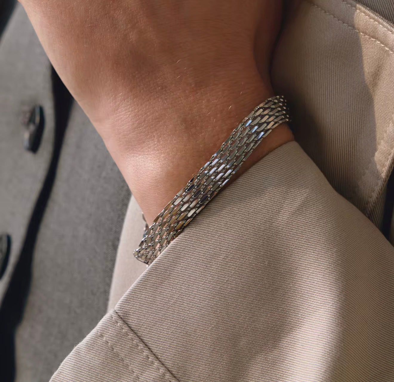 Wide Woven Bracelet