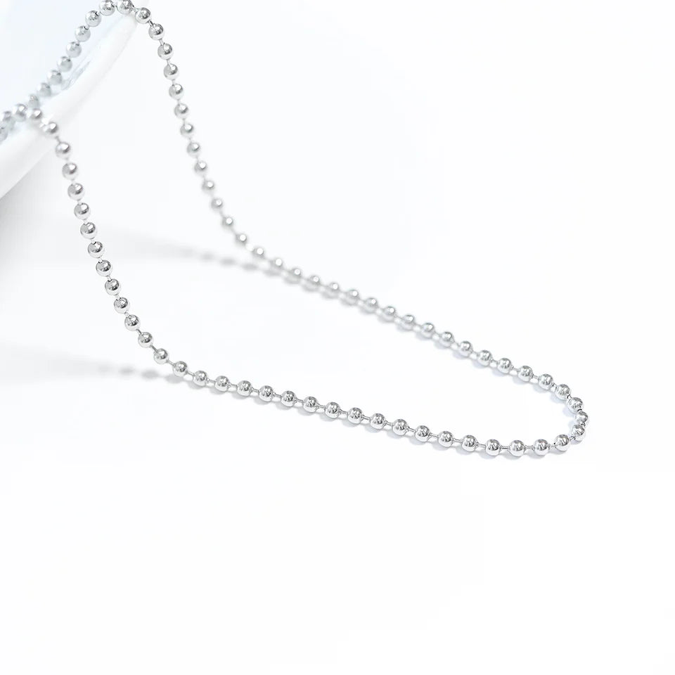 Silver Tone Ball Chain