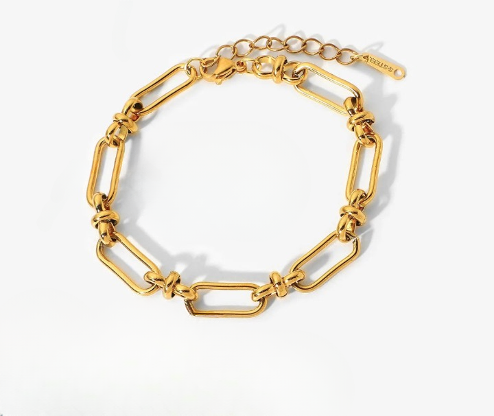 Gilded paperclip Bracelet