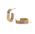Slim Mixed Metal Hoops