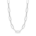 Silver tone Paperclip Chain