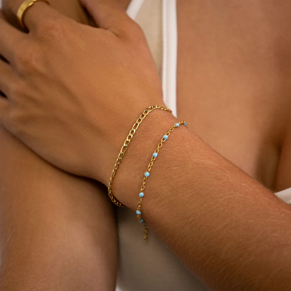 Light Blue Beaded Bracelet