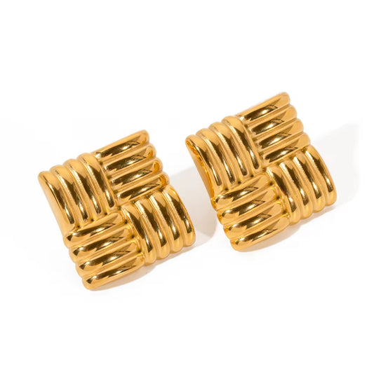 Woven Square Studs
