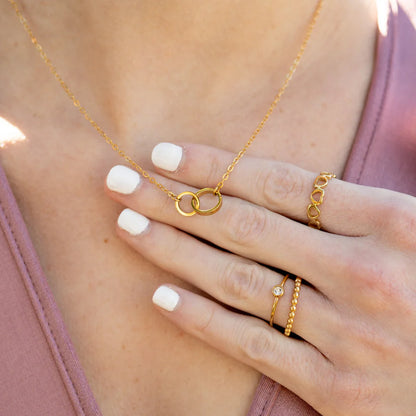 Gold Connected Circles Pendant