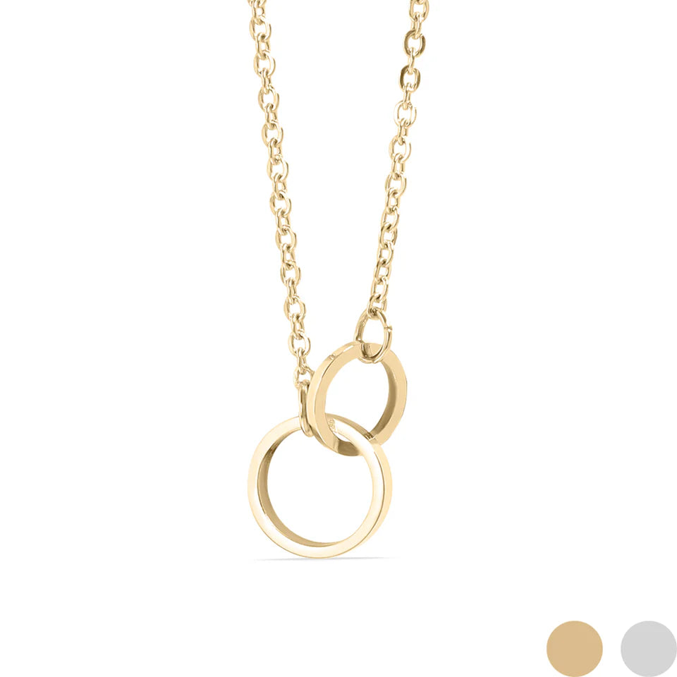 Gold Connected Circles Pendant